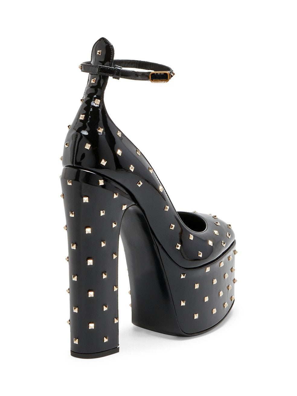 Platform Shoes Office Lady Chunky Heels Ladies Shoes Rivet Ankle Strap Thick Bottom