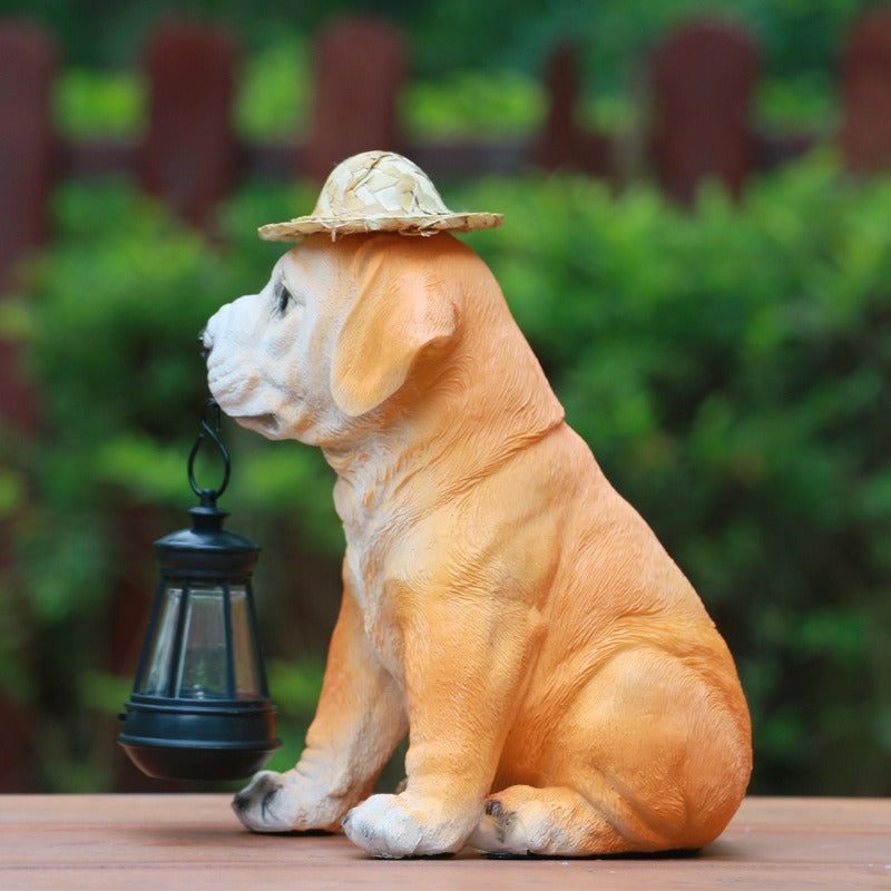 Solar powered outdoor puppy waterproof decoration