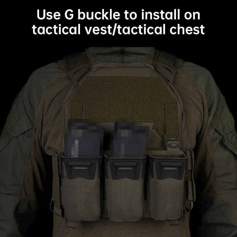 Tactical Multi-Caliber Triple Mag Pouch - M4/7.62x39/PCC 9mm, Glock Mags, MOLLE, Hunting & Agility