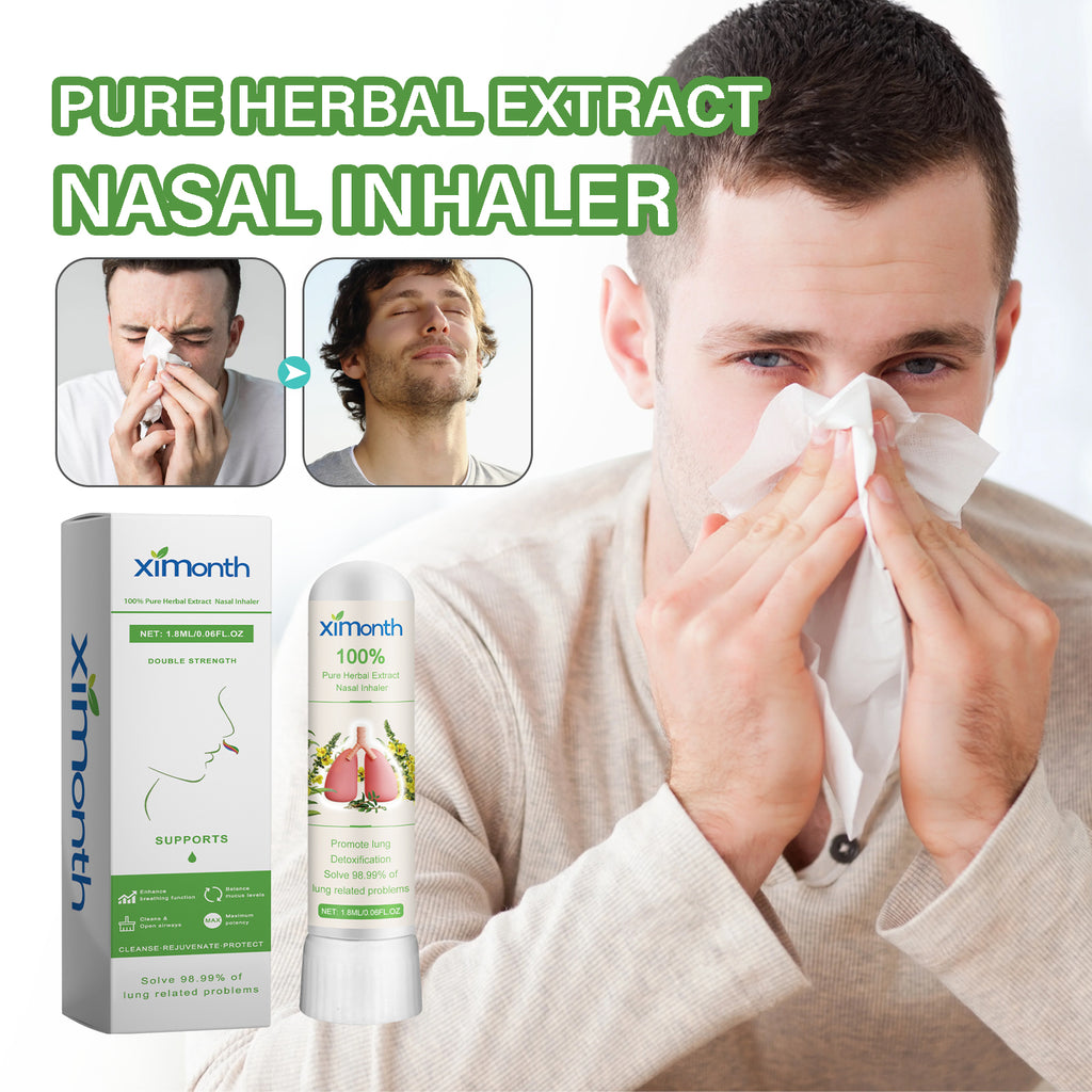 Pure Herbal Extract Nasal Inhaler, Relieve Nasal Irritation Clean Nasal Passages Body Health Care Snorting
