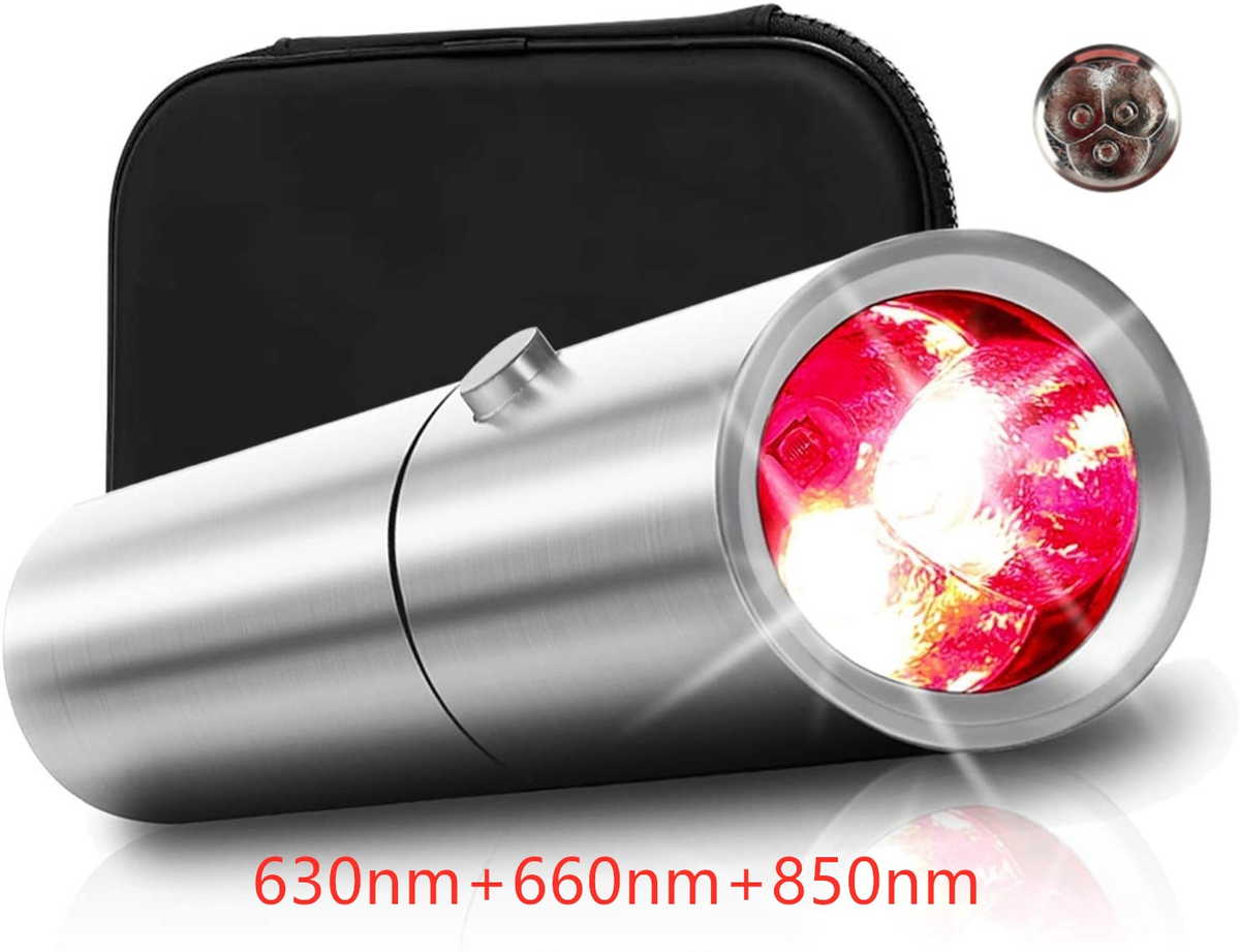 Portable Therapy Light with Red and Infrared Rays, 3/4Light Sources, Handheld Flashlight for Pain Relief and Wellness