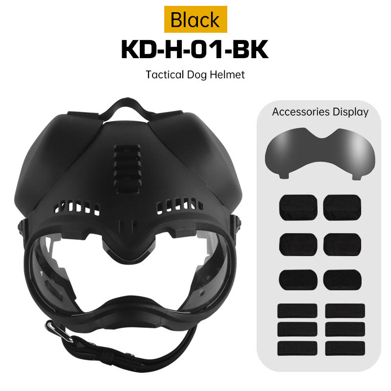 K9 Tactical Dog Helmet - Hunting/Military Training, Motorcycle Protection + Goggles