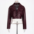 European and American biker-style short outerwear with large lapels