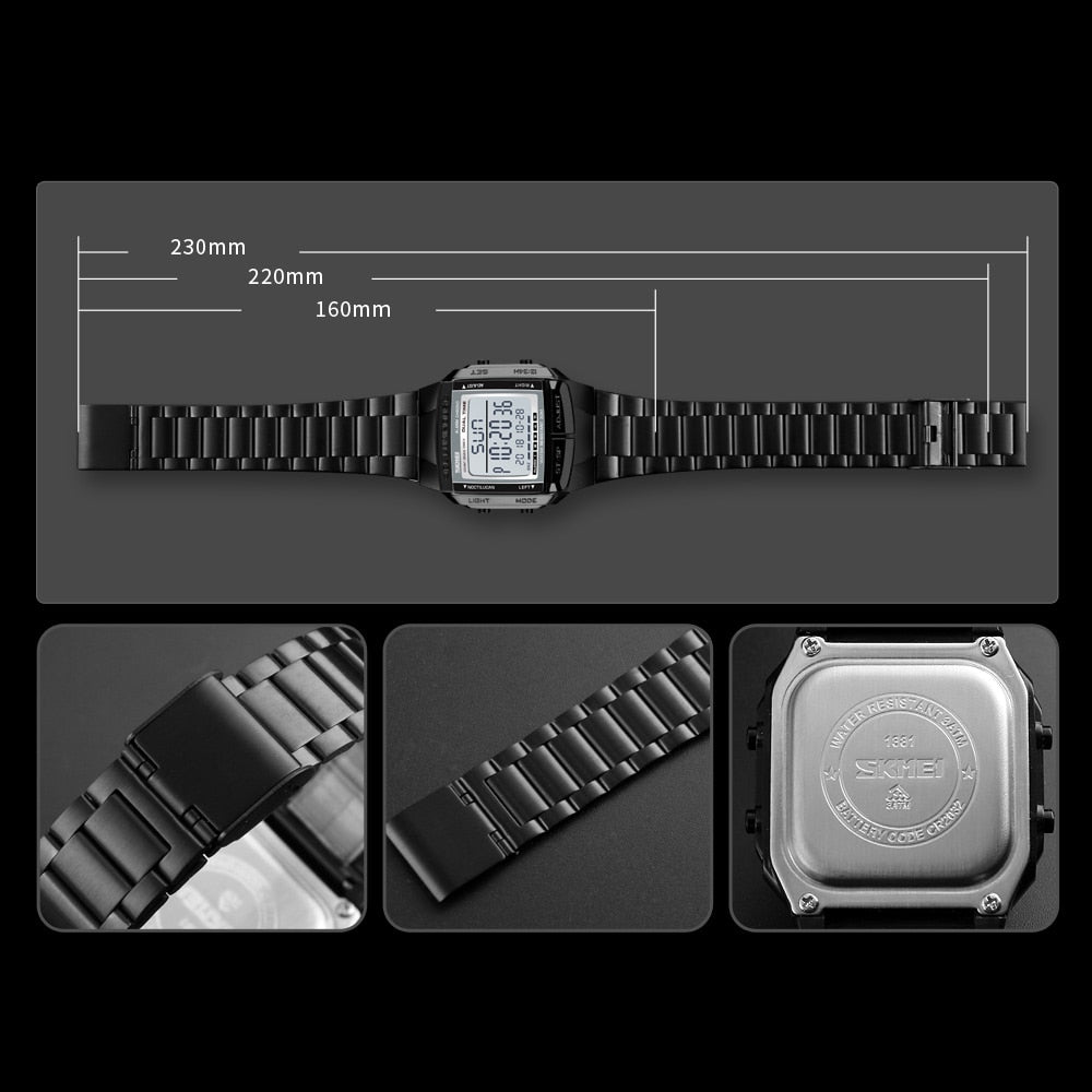 SKMEI 1381 Military Sports Watches Electronic Mens Watches Top Brand Luxury Male Clock Waterproof LED Digital Watch Relogio Masculino