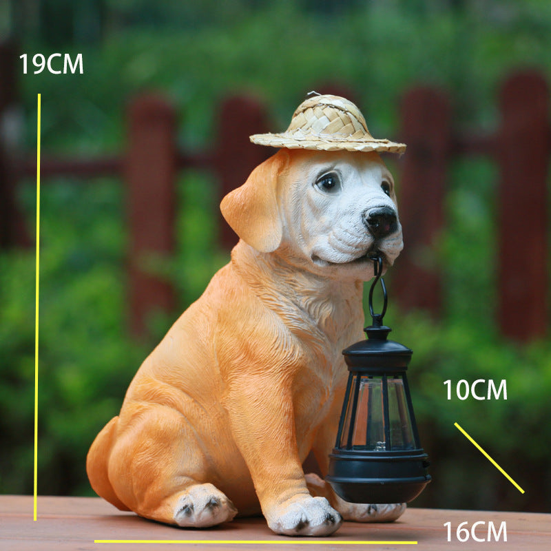 Solar powered outdoor puppy waterproof decoration