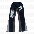 Hiphop Letter Star Print Loose Hooded Sweatshirt Unisex
