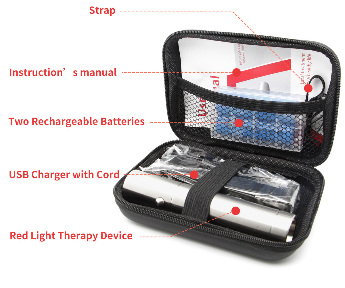 Portable Therapy Light with Red and Infrared Rays, 3/4Light Sources, Handheld Flashlight for Pain Relief and Wellness