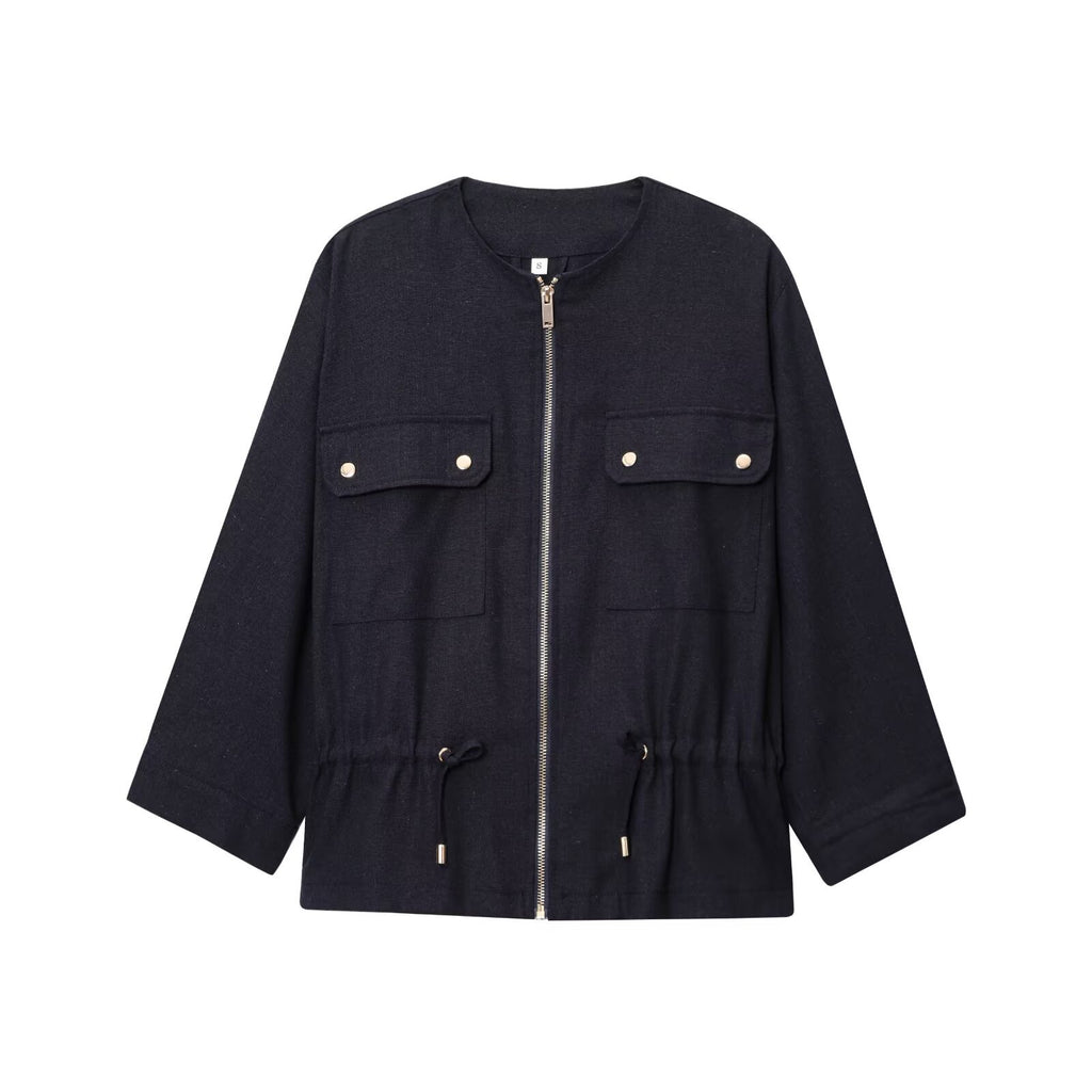Women's Clothing Linen Blend Hunting Jacket Coat