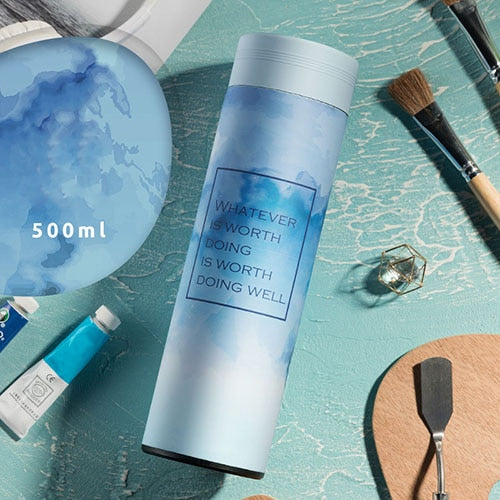 500ML Thermos Bottle 304 Stainless Steel Vacuum Flask Insulated with Infuser Thermos for Tea Thermocup Travel coffee mug