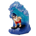 Surfing Dwarf Decoration Solar Lamp Garden Resin