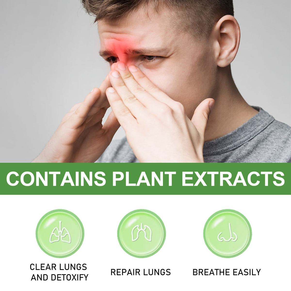 Pure Herbal Extract Nasal Inhaler, Relieve Nasal Irritation Clean Nasal Passages Body Health Care Snorting