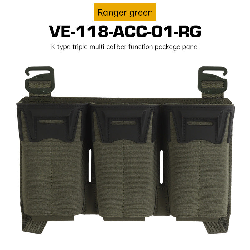 Tactical Multi-Caliber Triple Mag Pouch - M4/7.62x39/PCC 9mm, Glock Mags, MOLLE, Hunting & Agility