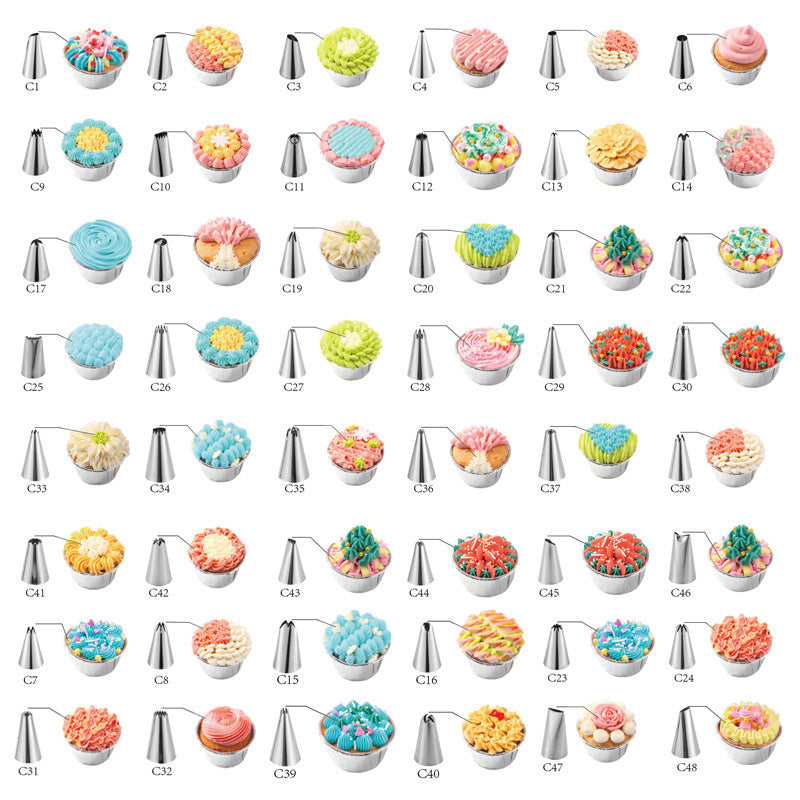 Cake Decorating Making Tools Baking Set Decorating Table 135 Pieces Baking Tools DIY Turntable Set