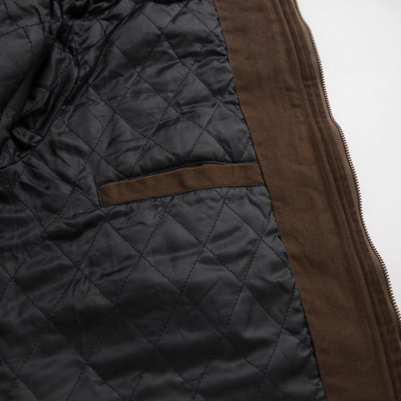 Mid-Length Casual Jacket with Hunting Design