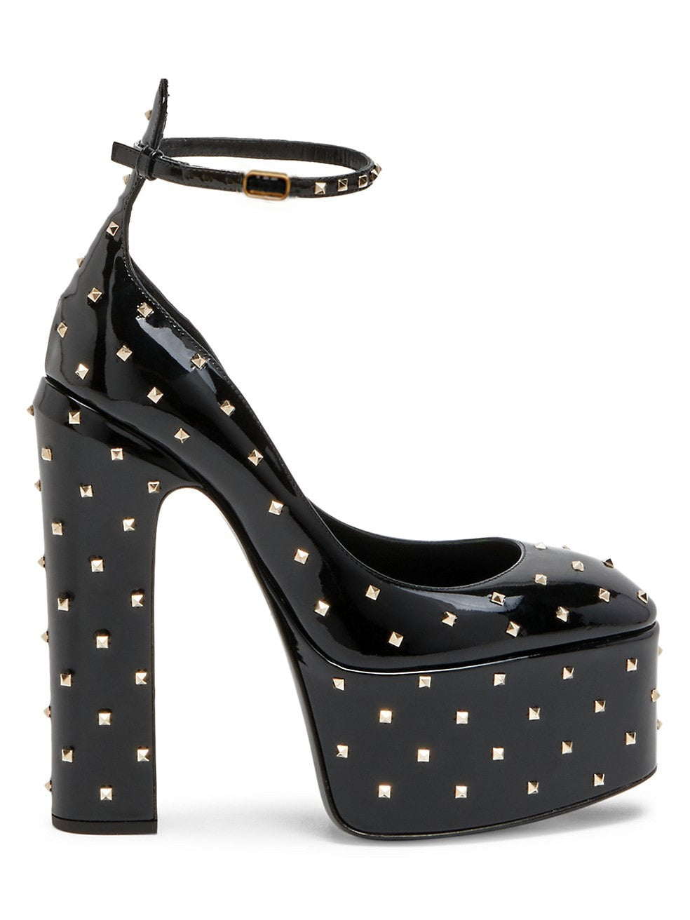 Platform Shoes Office Lady Chunky Heels Ladies Shoes Rivet Ankle Strap Thick Bottom